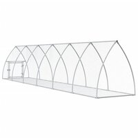 Konijnenhok 105x600x120 cm gegalvaniseerd staal zilverkleurig 6