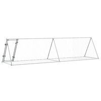 Konijnenhok 400x105x91 cm gegalvaniseerd staal zilverkleurig 6