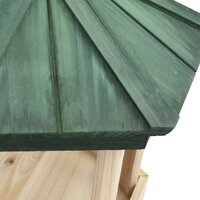 Vogelvoeder achthoekig 33x30 cm massief vurenhout 4