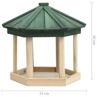 Vogelvoeder achthoekig 33x30 cm massief vurenhout 6