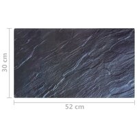 Snijplanken 2 st met natuurlijk steenpatroon gehard glas 5