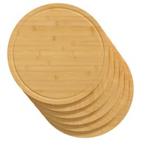 Snijplanken 6 st &amp;Oslash;30x1,5 cm bamboe 3