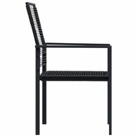 Tuinstoelen 2 st PVC-rattan zwart 4