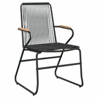Tuinstoelen 2 st 58x59x85,5 cm PVC-rattan zwart 3