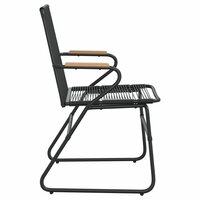 Tuinstoelen 2 st 58x59x85,5 cm PVC-rattan zwart 5