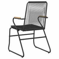 Tuinstoelen 2 st 58x59x85,5 cm PVC-rattan zwart 6