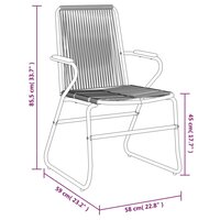Tuinstoelen 2 st 58x59x85,5 cm PVC-rattan zwart 8