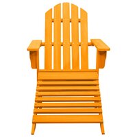 Tuinstoel Adirondack met voetenbank massief vurenhout oranje 2