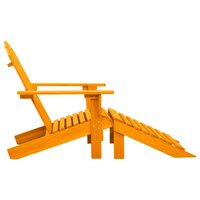 Tuinstoel Adirondack met voetenbank massief vurenhout oranje 3
