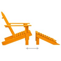 Tuinstoel Adirondack met voetenbank massief vurenhout oranje 5