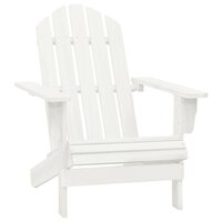 Tuinstoel Adirondack met tafel massief vurenhout wit 5