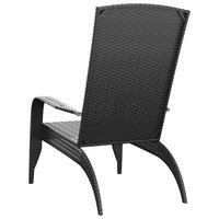 Tuinstoel Adirondack Zwart Poly Rattan 5