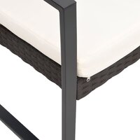 Tuinstoelen 2 st polypropeen rattan zwart 5