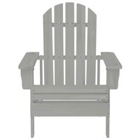 Tuinstoel hout grijs 2