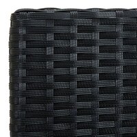 Tuinstoel met kussen poly rattan zwart 7
