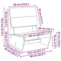 Tuinstoel 60x64x70,5 cm massief grenenhout wasbruin 9