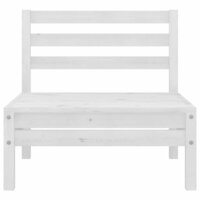 3-delige Loungeset massief grenenhout wit 8