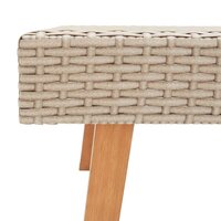 3-delige Loungeset met kussens poly rattan beige 8