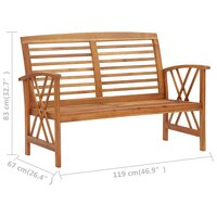 2-delige Loungeset massief acaciahout 9