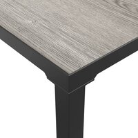 4-delige Loungeset poly rattan zwart en grijs 9