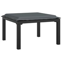 4-delige Loungeset poly rattan zwart en grijs 8