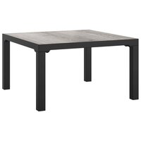 4-delige Loungeset poly rattan zwart en grijs 7