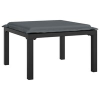 4-delige Loungeset poly rattan zwart en grijs 6