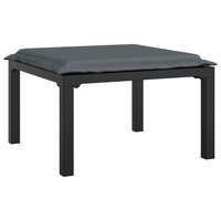 3-delige Loungeset met kussens poly rattan zwart en grijs 6