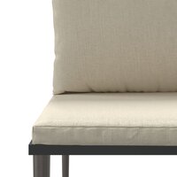 3-delige Loungeset met kussens poly rattan grijs 9