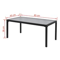 4-delige Loungeset textileen zwart  8