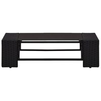 2-delige Loungeset poly rattan zwart 8