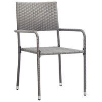 3-delige Tuinset poly rattan antracietkleurig en grijs 4