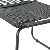 3-delige Tuinset PVC-rattan zwart 6