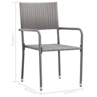 3-delige Tuinset grijs 9