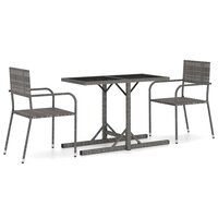 3-delige Tuinset grijs 2