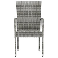 3-delige Tuinset poly rattan grijs 4