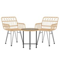 3-delige Tuinset poly rattan 3