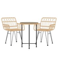 3-delige Tuinset poly rattan 3