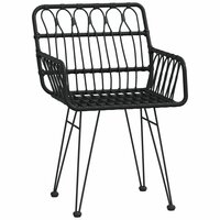 3-delige Tuinset poly rattan zwart 5