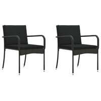 Tuinset Zwart poly rattan 4