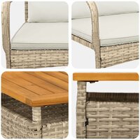 Tuinset Beige poly rattan 7