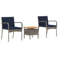 Tuinset Grijs poly rattan 2