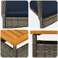 Tuinset Grijs poly rattan 7