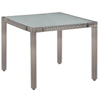 5-delige Tuinset met kussens poly rattan grijs 2