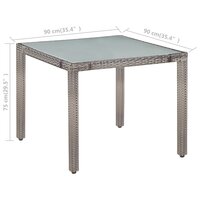 5-delige Tuinset met kussens poly rattan grijs 6