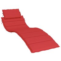 Ligbedkussen 186x58x4 cm oxford stof rood 2