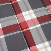 Ligbedkussen 186x58x4 cm oxford stof ruitpatroon rood 6