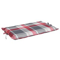 Ligbedkussen 186x58x4 cm oxford stof ruitpatroon rood 7