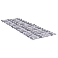 Ligbedkussen 186x58x4 cm oxford stof ruitpatroon grijs 4