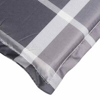 Ligbedkussen 186x58x4 cm oxford stof ruitpatroon grijs 8